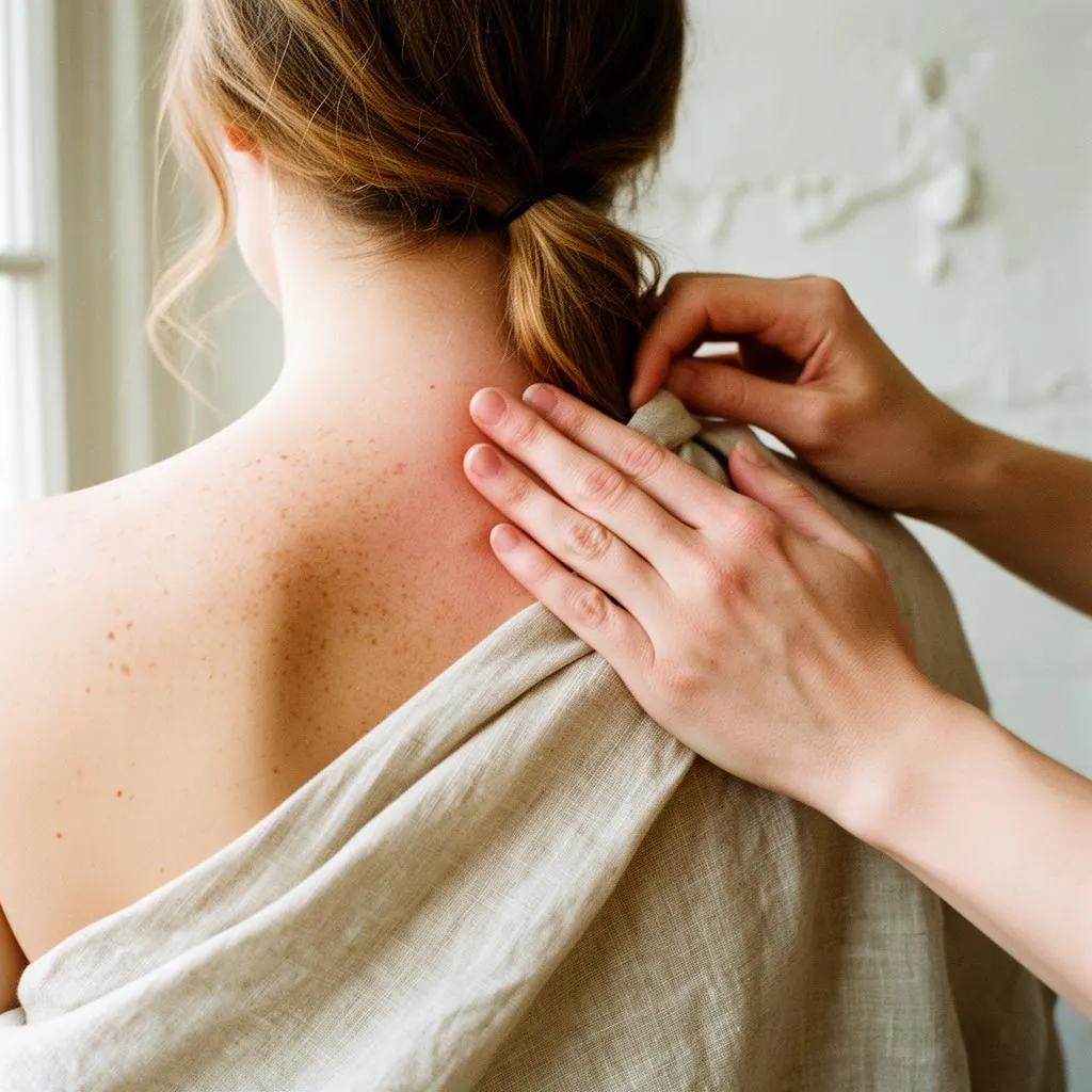 Neck and shoulder massage easing desk tension at D4 Season, best massage in Lynnwood, WA